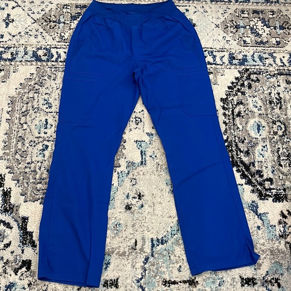 ⛔️SOLD⛔️ 💰 3 for $25 🏷 Women Cherokee Workwear Blue Scrub Pants sz Small - Picture 1 of 11